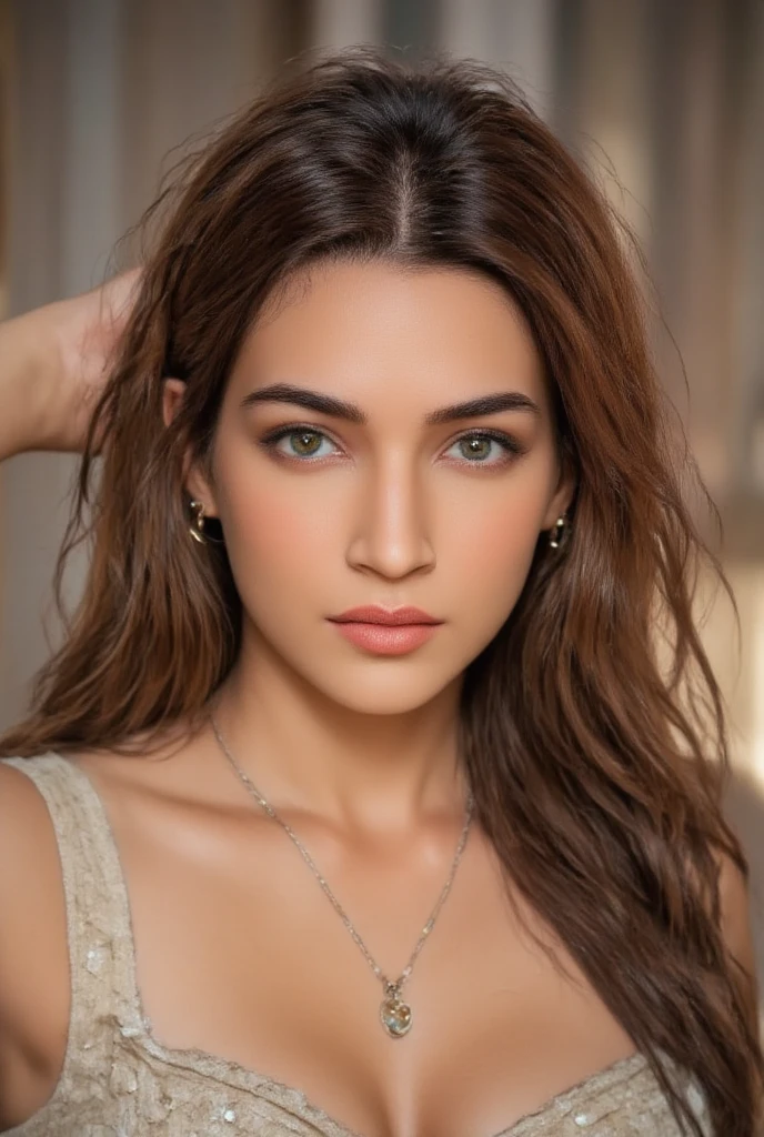 a close up of a woman with long hair wearing a white dress, portrait sophie mudd, extremely beautiful face, julia sarda, most beautiful woman on earth, alina ivanchenko, blanca alvarez, photo of a beautiful woman, jaw dropping beauty, angelina stroganova, very beautiful face, jaw-dropping beauty, valentina remenar, viktoria gavrilenko