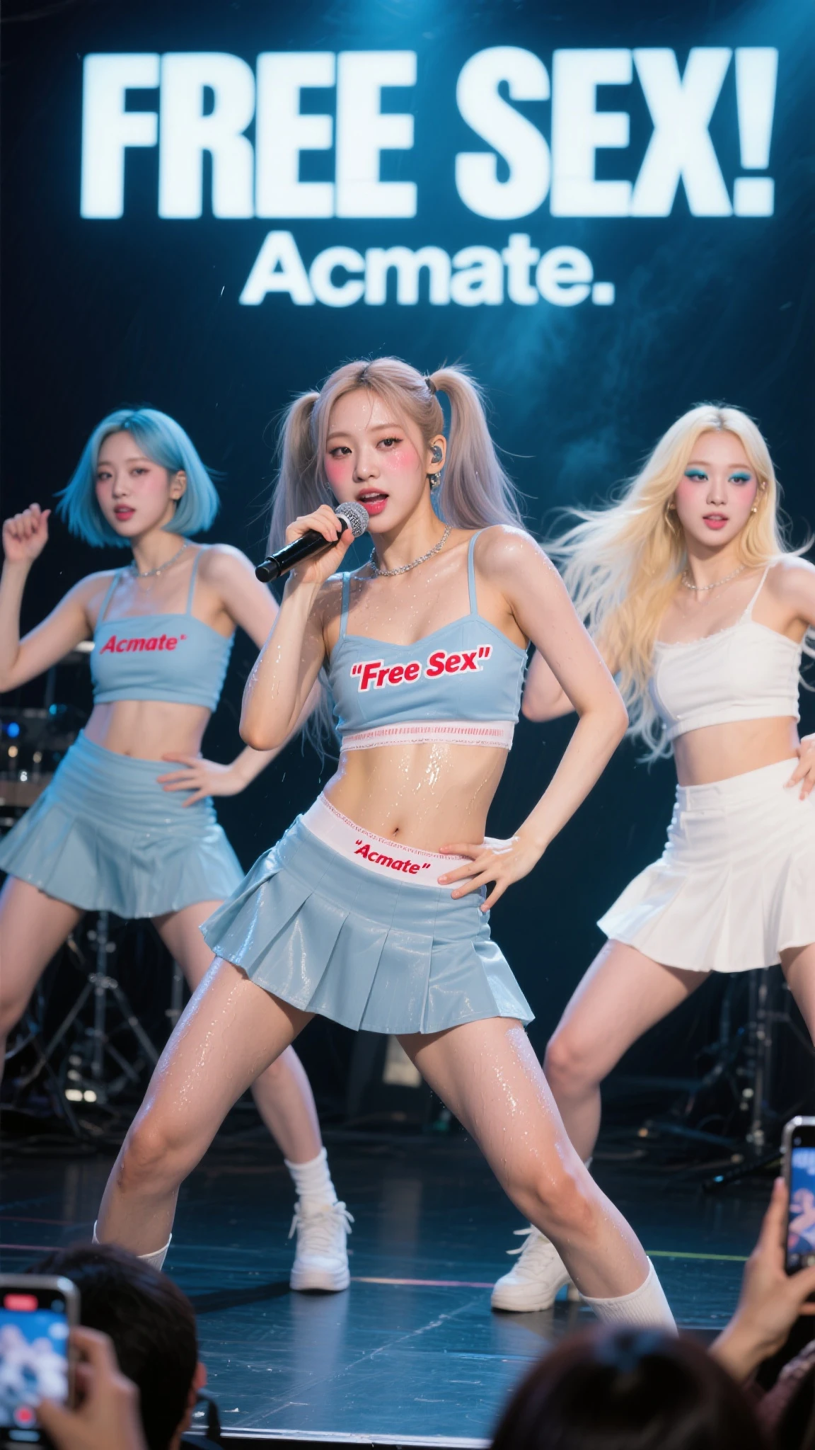 (Very fine eye), (((Fabric Shading))), (((Highest quality))), (((Tabletop))), (((Ultra-high-definition CG))), Saucy girl, (((magical girl))), (small), (Large Breasts), Blonde Short Hair, Blonde Short Hair, Blonde Short Hair, Pinup Emo, ((nice hair)), Pink Eyes, (((Hip Hop Style, Burning hot in the dismantled panties, While glamorous, Printed crop top, Deconstructed Panties Pants Black,And y2k))), ((Strike a Pose)), (((Game CG)) (nice, Saucy, It Girl), Fine Jewelry, Full LED background, LED shining in the background, retro lights, Hip hop vibe, LED lights in the background, light retro led, magic disco light led, Strong 80's atmosphere,, Cowboy Shot, Mid Shot, Centered Images, Look into the camera, Front view