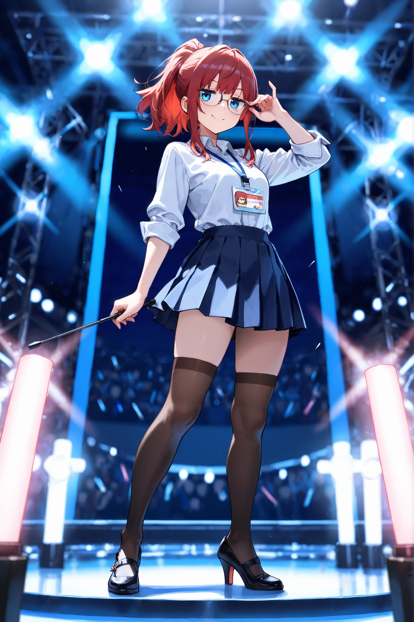 room, 1 Girl, Highest quality, Ultra-high resolution, Long Hair, Redhead, Green Eyes,Sailor suit、mini skirt, Looking at the audience, Small breasts, Are standing , smile, Open your mouth,Panty shot,Cute Panties