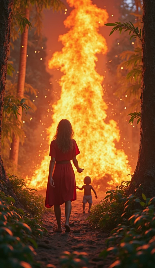 (RAW photo, realistic photo, high quality, masterpiece), girl is hilding a torches and walking in the cave, in Mysterious Fog, dangerous, skull on the ground, green fluids on ground