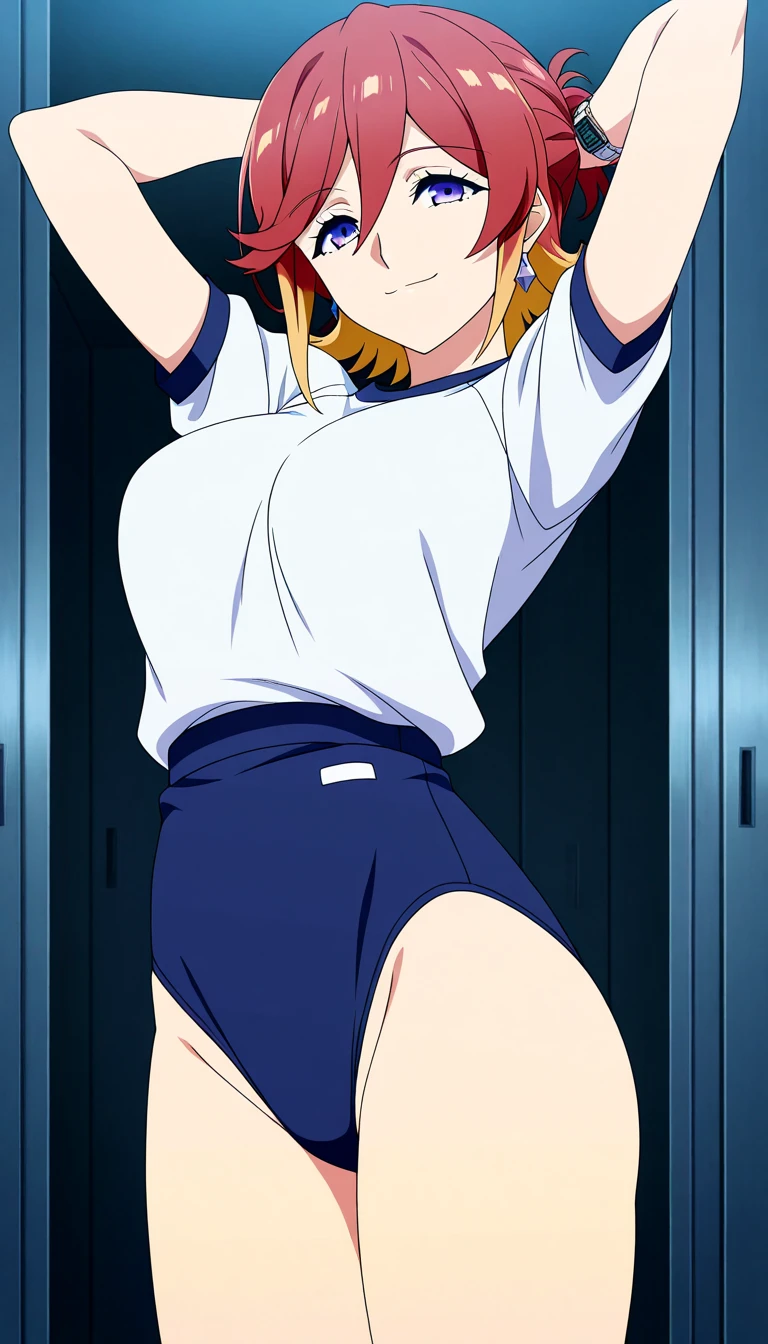 (highres,best_quality,anime_screencap),(1girl,solo,blank face),(ryune,Slender and sexy body, Moderate and pretty breasts, naked body,empty eye), nude, full body,office, standing, Sexy waist teasing