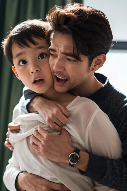 Korean man with a newborn son 