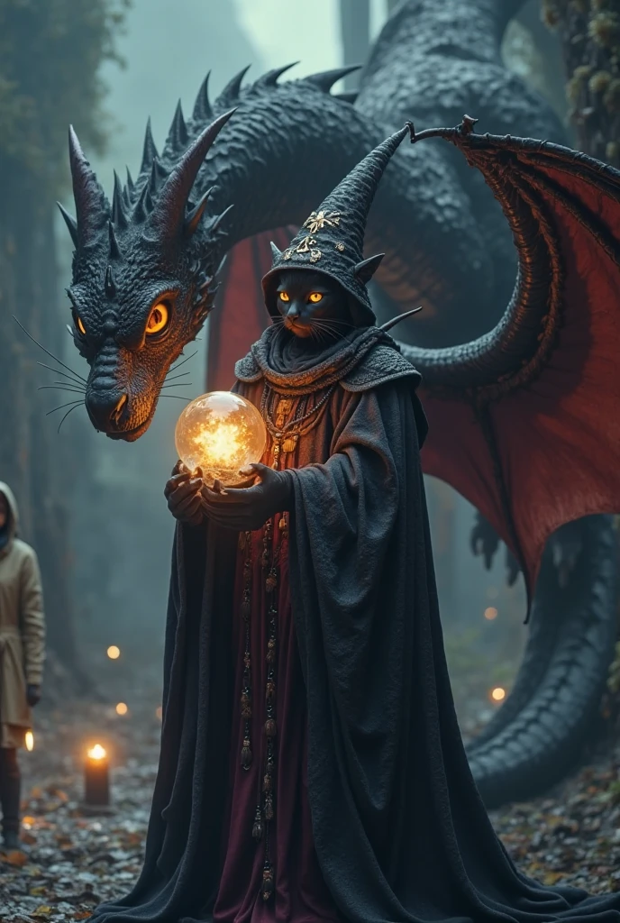 raw photo of CYBER with masked face Arafed with a big black dragon and a staff holding a fire, an arcane young wizard casting a spell, fantasy character photo, retrato closeup de um mago, old male archmage, wizard casting a spell, ((photorrealistic)), portrait of a mage, male wizard, fantasy mage, , spellcasting wizard