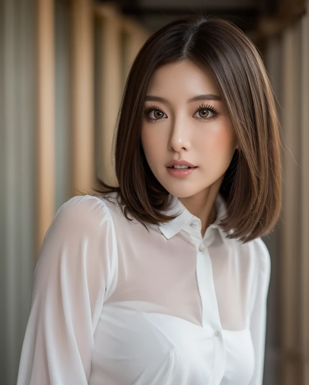 ((Angelina Sole)),((Highest quality, 8k, masterpiece : 1.3)), Sharp focus : 1.2, Beautiful woman with perfect figure : 1.4, Slim Abs : 1.2, ((Thick black hair)), (Natural light, City Street : 1.1), Highly detailed face and skin texture, Beautiful Eyes, double eyelid、((Professional makeup:1.3))、((Sexy Mature:1.3))、Thick lips、Lip gloss、eye make up,((Arabic:1.3)),Close-up portrait, Model Body、Wear a business suit, Sharp focus, Perfect dynamic composition, 美しくてBeautiful Eyes, Thin Hair, ((White Division:1.3)),1 person,White innerwear,Fair skin,