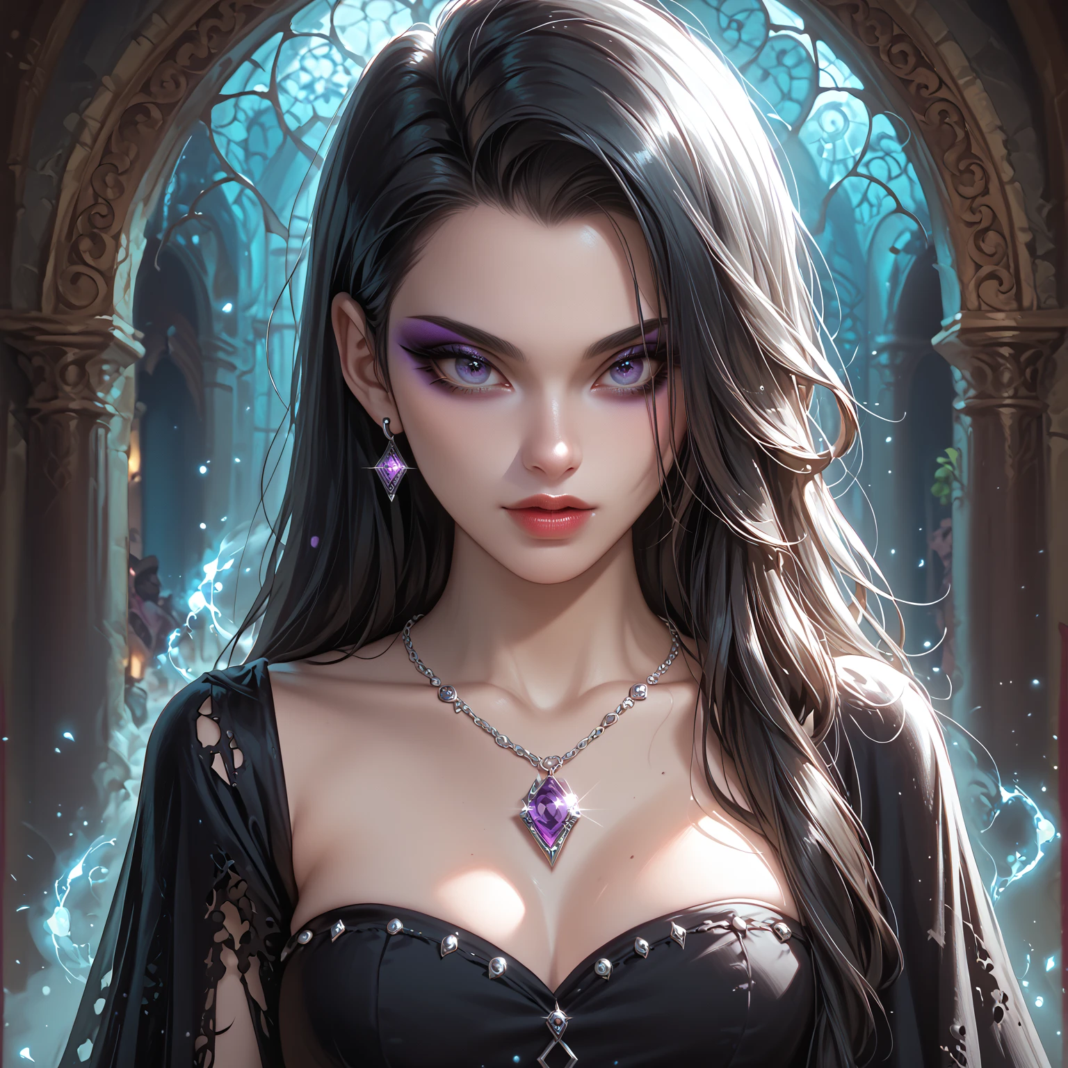 Fantasy art, gothic art, (masterpiece:1.5), 
full body best details, highly detailed, best quality, 
Glowing Purple, highres, full body portrait of a vampire, 
elf (Masterpiece, best quality: 1.6), ultra feminine, wizard, (intricate details, Masterpiece, best quality: 1.5) with a long curvy hair, light color hair, blue eyes, (fantasy art, Masterpiece, best quality), ((beautiful delicate face)), Ultra Detailed Face (intricate details, fantasy art, Masterpiece, best quality: 1.5), [[vampiric fangs 1.5]] (red cloak: 1.3) , flowing cloak (intricate details, fantasy art, Masterpiece, best quality: 1.3), wearing an intricate black dress (intricate details, fantasy art, Masterpiece, best quality: 1.5), high heeled boots, urban background (intense details, beat details), fantasy, at night light, natural, moon light, clouds, gothic atmosphere, soft light, dynamic light, 
[[anatomically correct]], high details, best quality, 8k, 
[ultra detailed], masterpiece, best quality, 
(extremely detailed), dynamic angle