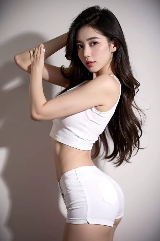 ((Highest quality, 8k, masterpiece: 1.3)), sharp: 1.2, Perfect Body Beauty: 1.4, ((Layered Hairstyles, Small breasts: 1.0)), bed, ((Small face)), ((Sideboob)), ((Side angle)), (((ponytail))), ((Five Necklaces)), Earrings, ring, Bracelet, (Hair Accessories), ((Red see-through dress)), ((Beautiful young teenager woman)), ((Straight nose)), (Eyeliner), Armpit Hair, Bristles, ((Beautiful Skin)), Feminine curvaceous figure, (((Spread your legs and increase the depiction of your crotch))), Wavy Hair, Beautiful attention to detail, Super detailed, Highly detailed face and skin texture, fine grain, double eyelid, Black Hair, Big Ass, Lower Body, Thighs, (((Skinny))), Wet and shiny lips, smile, Blushing, Get a grip on your body, ((Anatomically correct human body)), ((Crisp body shape)), Protruding skeleton, Raised hair, A face without nasolabial folds, Leaning back