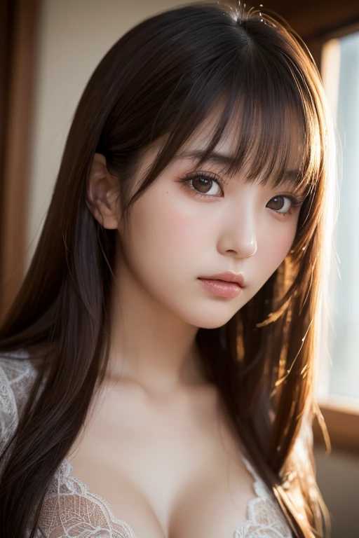 high quality, High resolution, 8K,Japanese、long hair、Sharp Face、slender、sexual behavior