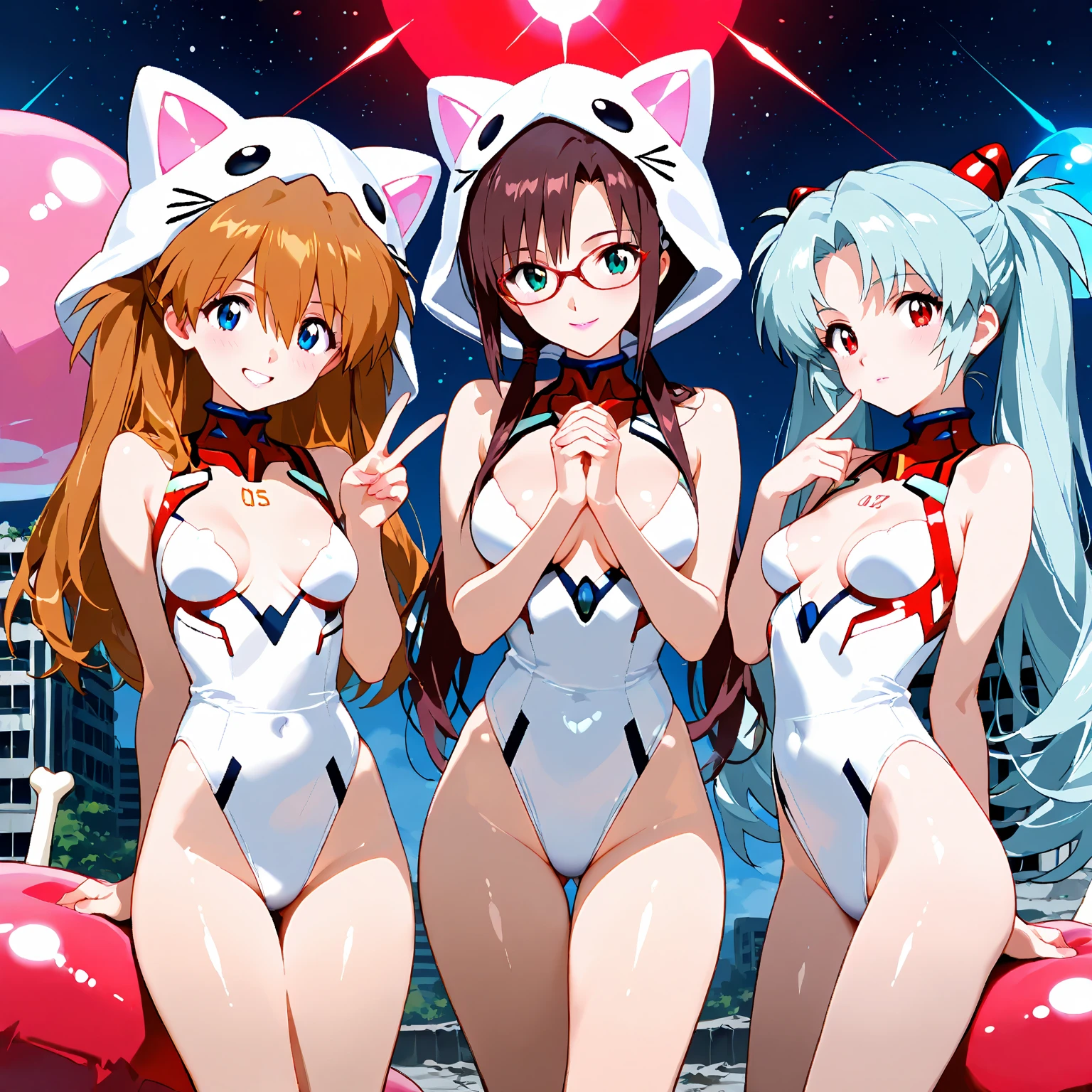 
((masterpiece、Highest quality、Detailed Anime))、casino、Beautiful night view、(3 or more naked girls、12 years old、smile、fun、Various hairstyles、pubic hair)、(((Full nudity、Pussy、The characters are unique)))、(Glowing Skin、A pair of rabbit ears:1.3、Ribbon Hairband、Fishnet tights、A bow tie、Bunny Girls 3 or more)、roulette、Slot Machines、Cocktail、Champagne bottle、((The characters are unique、Various hairstyles))、Laughter