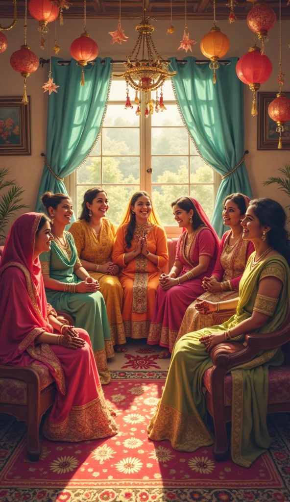 Afghan women party in village home 