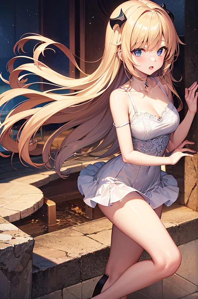 Anime style, super fine illustration, highly detailed, beautiful detailed, pale tone image, static representation, gentle expression, 8k, full body, pretty 1girl with blonde straight short hair & blue eyes & a bright smile & full bust & soft fair skin is wearing big white business shart not to show her skin & black tight skirt, taking off her shoes at the small entrance, in the evening, romantic stories, solo, perfect 5fingers, perfect arms, perfect legs, masterpiece.