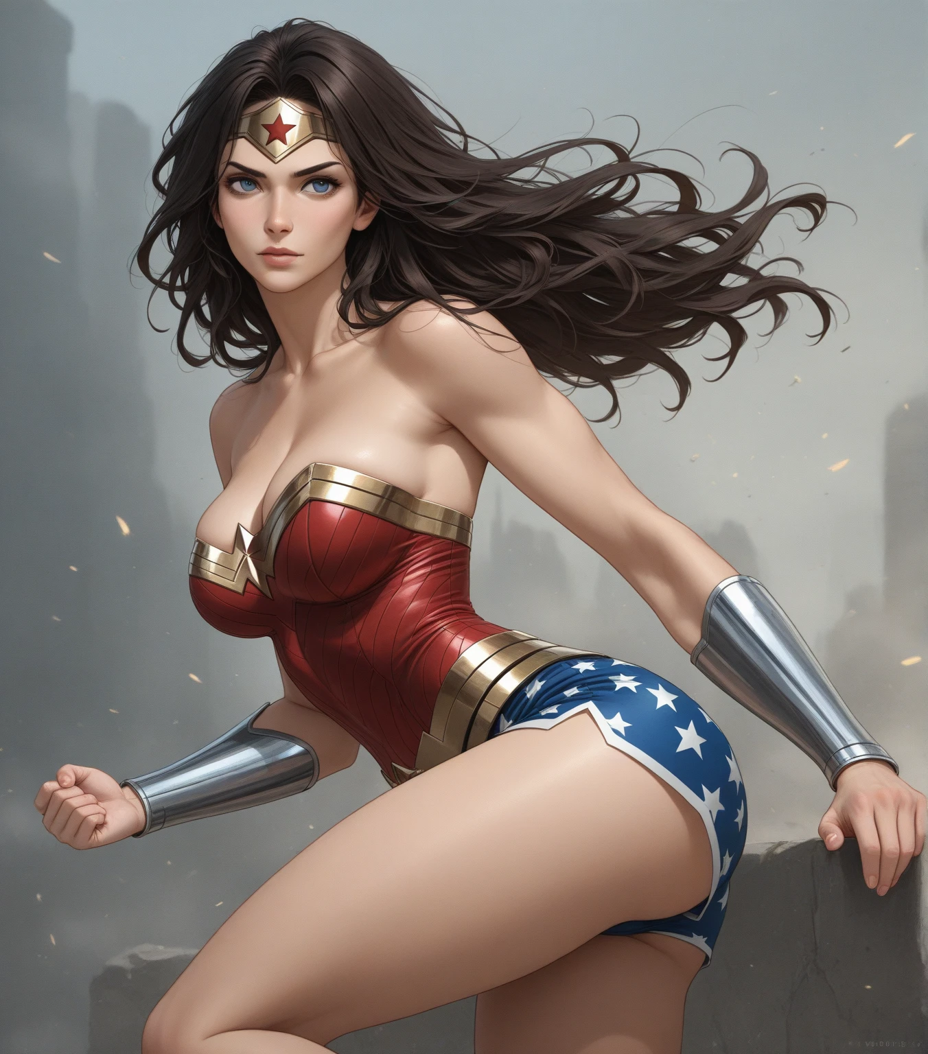 Wonder Woman hentai only if bra and navel piercing