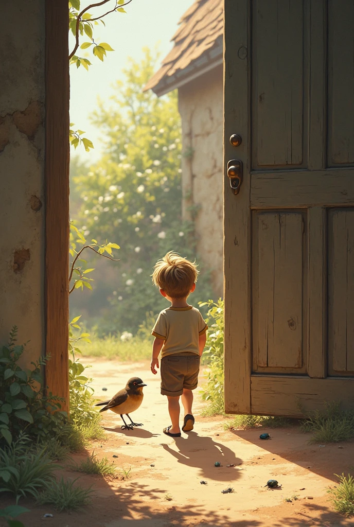 Old Hut background black child Playing