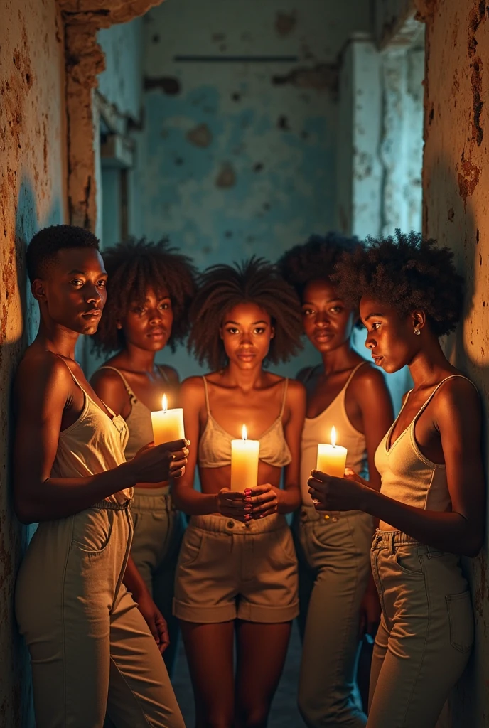 Group of people doing black magic