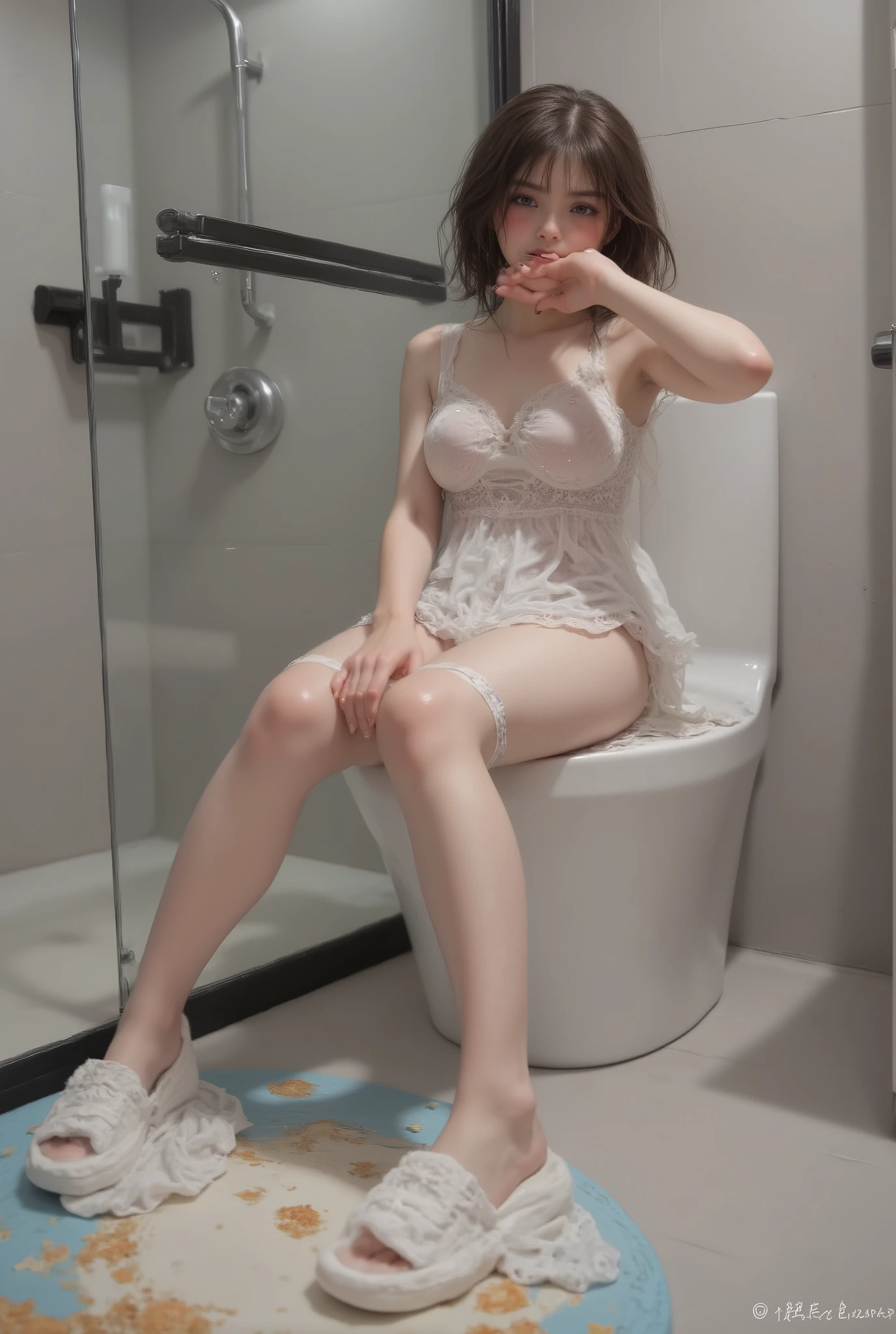 ((best quality)), ((masterpiece)), ((perfect face))、(detailed )、Detailed and clear photoedieval European Dresses))、slender body、smile、Maroon hair、(((A kiss with eyes closed and tongues intertwined)))