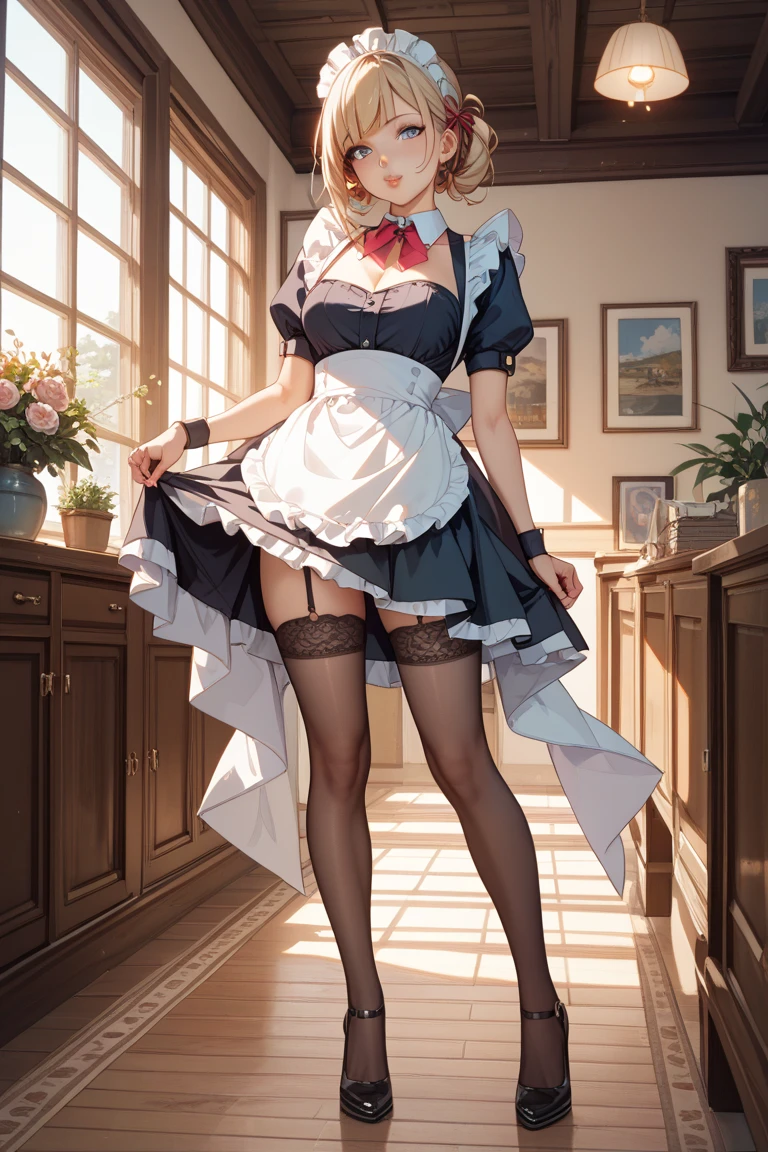 ((masterpiece)), (((best quality))), ((ultra-detailed)), ((illustration)), ((disheveled hair)), beautiful detailed eyes, (1girl:1.2),(solo), dynamic angle, standing on stairs, from below, A girl wearing knight's armor, (black kneehighs:1.1), (starry tornado:1.4), starry Nebula, ((frills)), beautiful detailed sky, beautiful detailed eyes, Gentle smile, expressionless, hairs between eyes, white hair, pleated skirt, ((disreveled hair)),20 years old