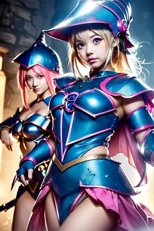 masterpiece、Mastepiece、Award-winning、Anime Girls、Random Hair、Huge breasts、Wear a bikini armor、Pants that look like they can be seen、Full Body Shot、The background is a fantasy world