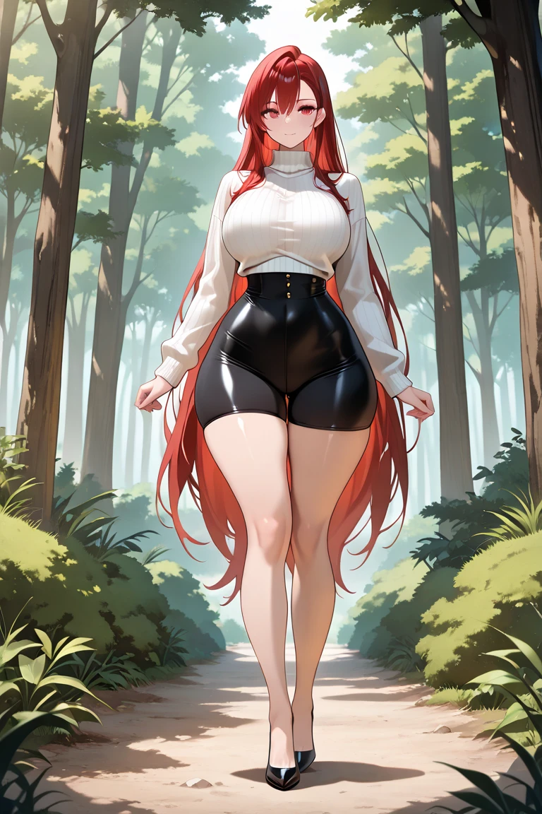 masterpiece, best quality, ultra-detailed, glistening shiny, glowing light, ray tracing, HDR, deph of field, (perfect face, detailed face, detailed eyes,perfect hands),(medium boobs:1.2),8k,HD,ultra realistic face,ray tracing,perfect lighting,best quality, ultra-detailed, shiny eyes, (looking at viewer,open smile:1.1), ((1girl)), (mature female:1.4),cowboy shot,thighs,
rias,long hair,((red gradient hair)),multicolored eyes, gradient eyes, (glowing eyes:1.1), mascara, (fashion make up), parted lips,Black leggings or joggers, cropped hoodie or sweatshirt (bold color), trendy sneakers, bomber jacket, baseball cap or backpack,sport bra,
((road, sidewalks, trees, shops, buildings)),(complex background, many elements in the background:1.2),((super detailed background)), dynamic poses, ((8k wallpaper)) , 