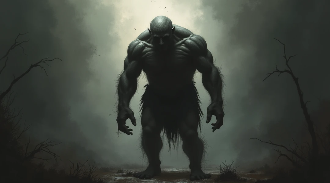 Summo wrestler evil black white