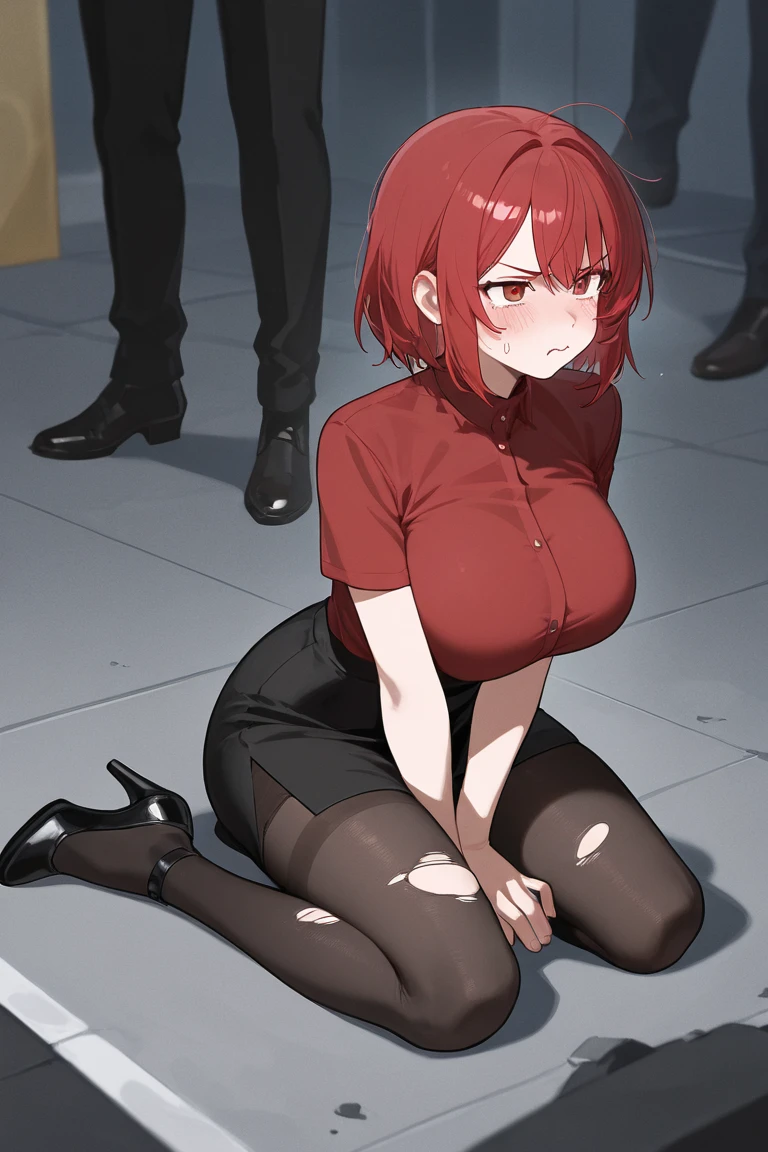 (2boys, standing,out of frame,naked),Nishikino maki, twintails, white microbikini, black leather boots, black gloves, necktie,thicc,hug from behind ,(muscular:1.1) , (sweating:1.2), sweaty, soaked in sweat,solo , in street,embarrassed, pussy juice, police cap, sweat drops,camel toe,(spread legs,arms up),cum on body,cum on breasts,(fat muscular legs:1.3)