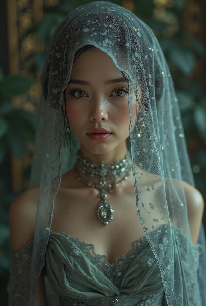 a beautiful girl in a garden, detailed eyes, detailed lips, longeyelashes, elegant dress, serene expression, sunlight, vibrant colors, photorealistic, cinematic lighting, impressionist style, natural environment, lush foliage, detailed texture, intricate patterns, dynamic composition, masterpiece