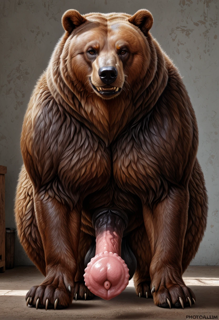 (by bear),realistic,penis juice,(((penis juice:1.3))),masterpiece, best quality,beautiful,16k,distinct,best aesthetic,((male feral bear)), (lickingoral), ((pov fellatio)), ((oral)),((erection humanoid penis)), ((brown fur, humanoid penis)),BREAK, ((sucking penis)), ((looking at viewer)), BREAK, (best quality, 4k, hdr, detailed), ((ground, in Forest, light particles)), BREAK, (best quality, high quality:1.4),amazing, flat colors, ((dark, shaded)), BREAK,((human on feral bear)),