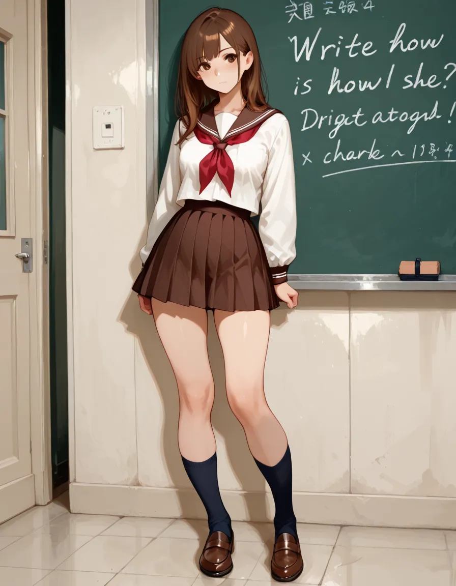 Masterpiece to the smallest detail、top-quality、1girl in、Solo looks 12 years old、150cm petite beautiful girl、small tits、12-year-old baby face、red hairs、Gradient bob in the forward、Pink and violet mesh、red eyes、Red eyes、Tall, big eyes、Outstanding looks、A lovely child、proximity、closed_mouth、a smile、red blush、full of shyness、blue headwear、Hats、pink bowtie、校服、 Blue jacket、jaket、skirt by the、Gray skirt shirt、white  shirt、an legs、Black socks、sitting on、‎Classroom、hair_ornament、looking_at_viewer、beatiful detailed eyes、Akame、panties on、lift up one's skirt、Professional effects、