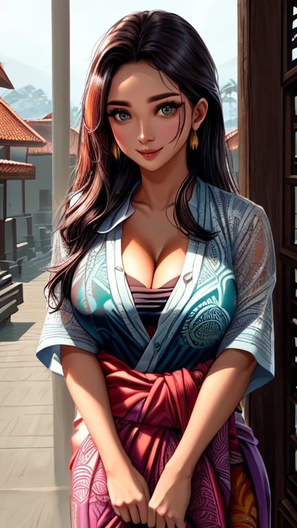 (RAW Photo, Best Quality), (Realistic: 1.3), Highly Detailed, Masterpiece, Hyperdetail, Illustration, full_body, HDR (High Dynamic Range), Ray Tracing, NVIDIA RTX, Super-Resolution, Unreal 5, Subsurface Scattering, PBR Textures, Post-processing, Anisotropic Filtering, Depth of Field, Maximum Sharpness and Clarity, Multi-layer Textures, Albedo and Highlight Maps, Surface Shading, Precise simulation of light-material interactions, perfect proportions, Octane Render, bi-color light, large aperture, low ISO, white balance, rule of thirds, 8K RAW, finger detailing, refined facial features, focus on the face, ((no extra limbs)), Dynamic Angle, World Mastery Theater, Best Quality, Extremely Detailed CG Unified 8k Wallpaper, Breathtaking, Cinematic Light, lens_flare, beautiful Eyes, 1 girl, wearing kimono, boa hancock one piece, in ancient jungle, black long hair, snake earrings,