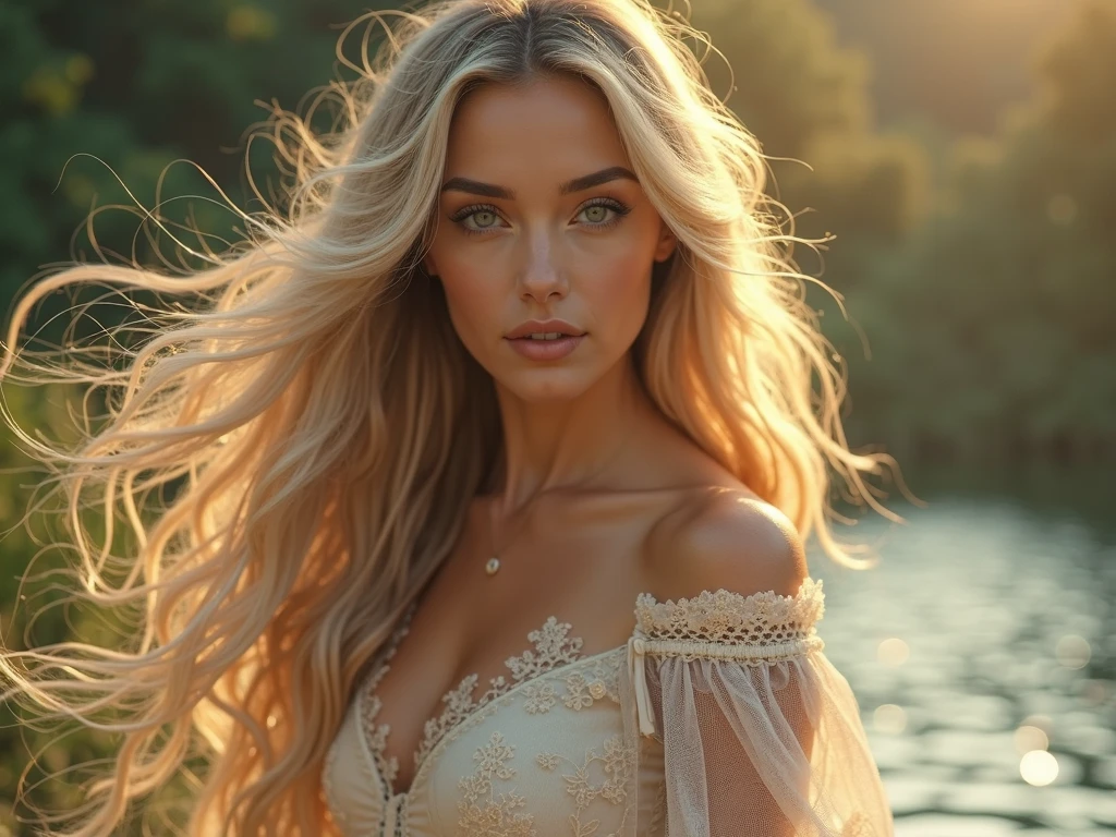Name: Sophia
Origin: Greece
Physical Description: Sophia has long, curly blonde hair and piercing blue eyes. Her skin is a radiant olive tone, and she stands at 5'8" with a voluptuous figure. She is a skilled musician and poet.