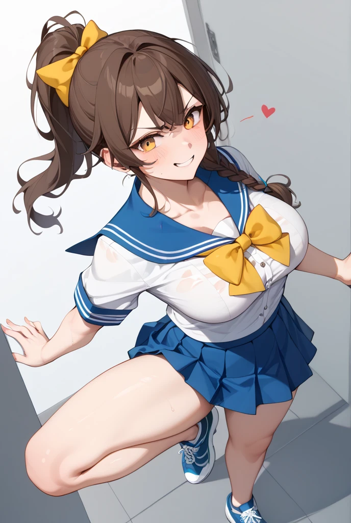 masterpiece, high definition, best quality, rendered art, well formed hands, fingers and body, 1 woman, solo, Xiangling , adult, grown up, wearing Sailor Moon's outfit, big breasted, cleavage, full body, sexy sailor senshi uniform, short blue skirt, red boots, gorgeous hips, legs and thighs, blond, white elbow gloves, sailor collar, tiara, earrings, ryona , in peril, she is being beaten up by her opponent, she is knocked down and she is slapped in the face and being slammed against the floor, being humiliated by her opponent, receiving the impact of her opponent's attacks, closed eyes, screaming in pain and agony, ryona and perilous scene, bouncing breasts, weak and helpless, martial arts tournament on the beach  