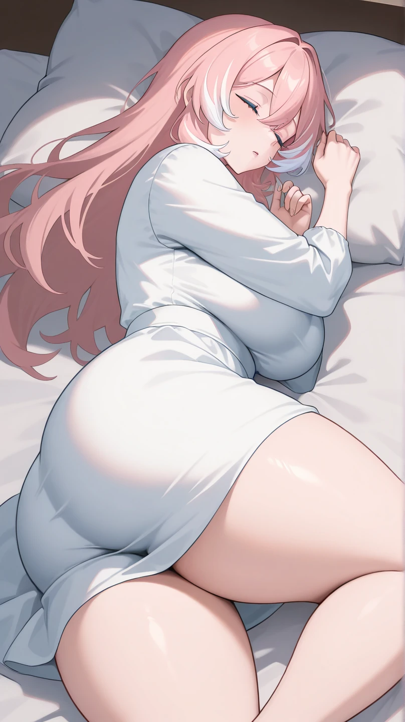 Hot big boobs girl sleeping in bed