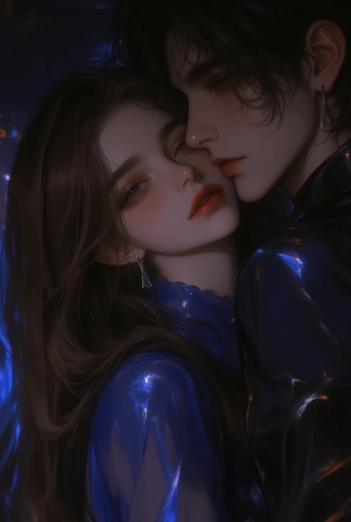 They are two people kissing each other in the photo, Guviz-style artwork, Guviz, inspired by Yanjun Cheng, Loish et WLOP, guweiz masterpiece, trending on cgstation, & jeehyung lee & Phlegm sputum, phlegm, WLOP and Sakimichan, 🌺 CGSesociety