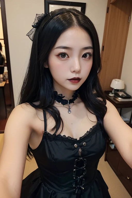 (​masterpiece:1.2、top-quality)、(Authentic images、intricate-detail)、独奏、Female 1 Person、camisole、small tits
