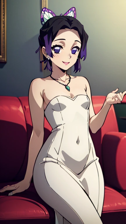 masterpiece, highres, absurdres, high quality,best quality, 1boy, solo, looking at viewer,colorful, abstract background,<lora:EPpkJames-07:0.7>, EPpkJames, short hair, purple hair, green eyes, otoko no ko, bulge, (flat chest:1.2)
BREAK
beaded dress with strappy heels and a statement bracelet.