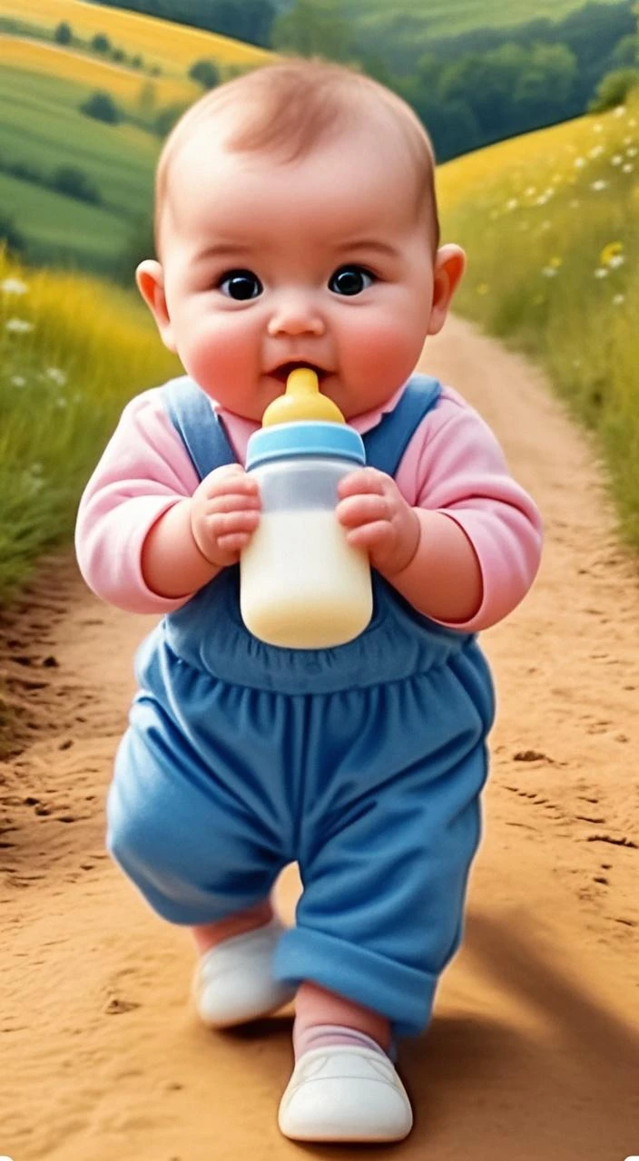 A baby taking a bottle