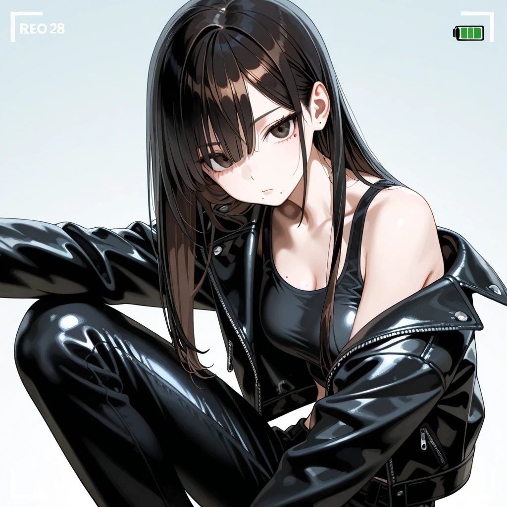 ((Highest quality)), ((masterpiece)), (detailed),Perfect Anatomy,Natural Light,In the city where buildings stand side by side,Night Scenery,A very cute, baby-faced, black-haired woman,((Highest quality, 8k, masterpiece: 1.3, )),A woman with very small breasts,Well-proportioned, slim body,Long, slender legs,Long, thin hands, detailedな顔, detailedな肌, fine grain, detailedな唇, detailedな舌, detailedな指, Mouth detailed, Beautiful teeth alignment,Realistic, High resolution, Natural light, Dynamic pose,Toned Legs, double eyelid, Tear bags, Round eyes, Moist eyes,Moisturized lips,Long, flowing blonde hair, (((Black leather collar,Wearing a black leather jacket,A black leather jumper that reveals the chest,Wearing a very short black leather miniskirt,White panties look good,Black leather belt at waist))),((spread your legs wide 1.9,Open your legs in an M shape..5,Woman sitting with knees up 1.4,A pose that emphasizes panties,I want to see more panties)),Poses that emphasize the uterus,A pose that gives a good view of the anus and pussy,
