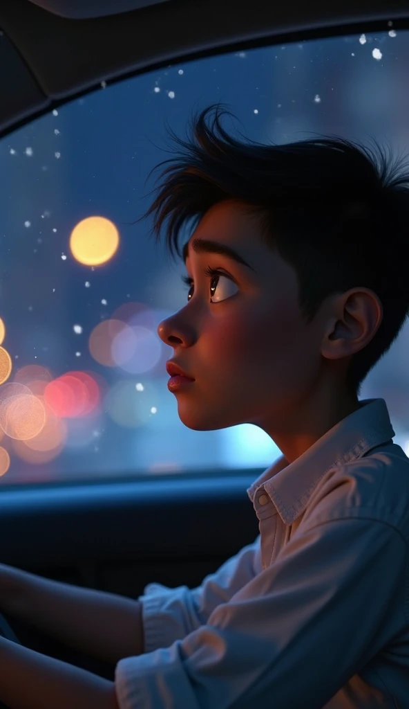 boy dreaming, lights, lighting, realistic image, lights, lighting, high details, 8k, high-quality:: dof, --ar 2:1 --auto --s2