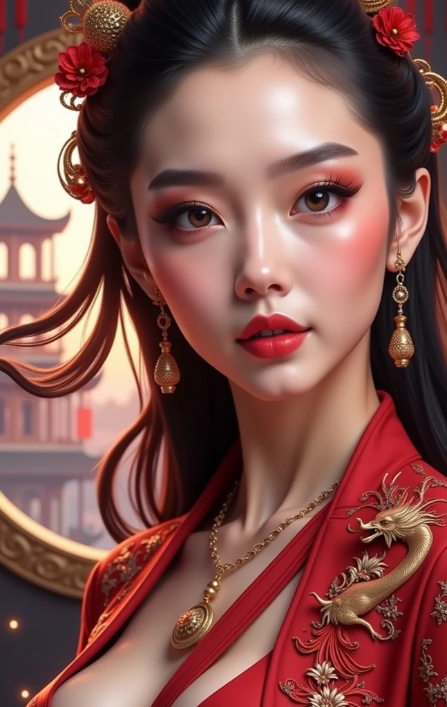 Very detailed CG unity 8k wallpaper，（tmasterpiece），（best qualtiy），（ultra - detailed），（Ultra photo realsisim），（best character detail：1.36），Nikon D750 f / 1.4 55mm，dynamic angle，profesional lighting，photon maping，Radio City, physically-based renderingt, Be red in the face, 1girl, a matural female, A MILF, the golden ratio,(Kpop idol),(Oil skin:1.2),(Oil skin:1.1), makeup,[:(high detailed face:1.2):0.2]:,PureErosFace_v1, ((Curly black hair and sophisticated style)),(aegyo sal:1),(puffy eye),(eyeslashes:1.1), (cparted lips:1.1),red lipsticks,broad shoulder,(Bigchest:1.1),(cleavage:1.1),Raised sexy，Drenched，cropped shoulders，Bare belly,(big assa:1.2),show legs,Sheer silk gauze dress,Naked，ssee-through,song dynasty,Song costume，Hyper-realistic photo，a young man and a woman，（Couple Cugging），Naked，kneeling down，Open legs，showing butt，cleanness，kiss，bath，（taking a shower），the woods，tattoo on face