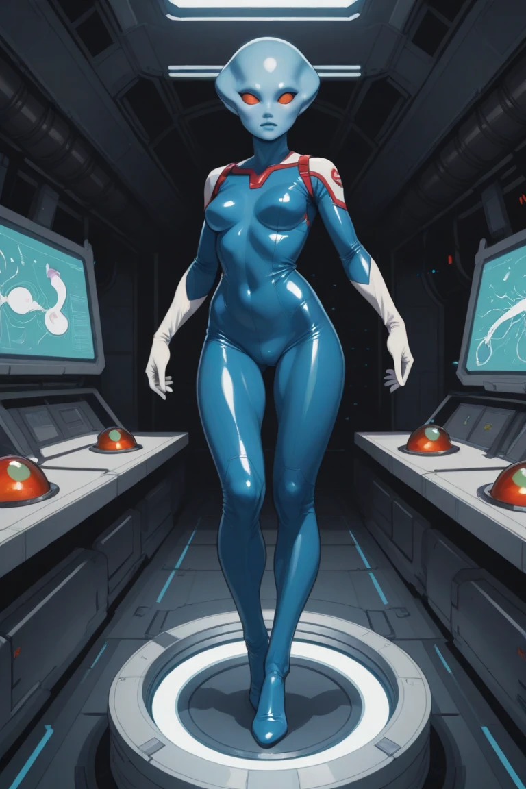 8k ((full body view:1.4)) (large eyes:1.3), defined cheekbones, 1woman, ((woman has no face, ((sleek silver bodysuit:1.4)) (detailed face:1.5), silver skin,(puffy lips:1.5) (silver skin:1.5), (bald woman:1.4), (skinhead) ((stands confident)),(Muscular:1.3), ((gigantic breasts:1.5)) ((side view:0.6)), )highly detailed, majestic, digital photography, art by artgerm and ruan jia and greg rutkowski, ((metal wings on back)), (masterpiece, sidelighting, intricate details