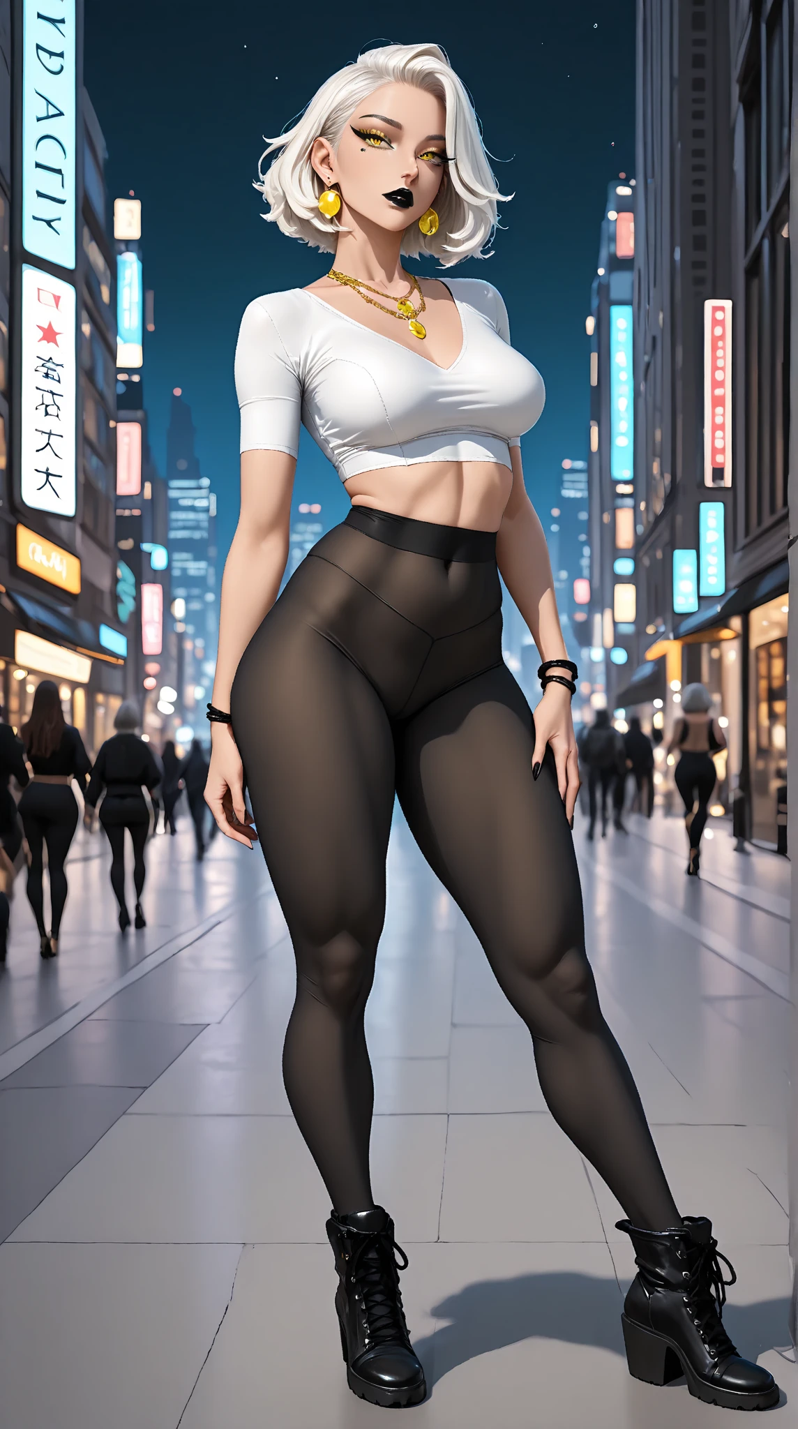 (full body shot:1.5), (Masterpiece:1.37), (Indian babe:1.5), (straight view, straight figure, wide angle pose, standing position:0.5), (inspired by disha patani), 1girl, solo girl, 18 year old girl, ultra realistic face, hyperrealistic, hyperdetailed, (looking at viewers:0.5), sharpen, detailed face, detailed eyes, detailed lips, red lips, beautiful face, 16k, FHD, UHD, raw photo, cute face mesh, pretty face mesh, girl in luxury office, beautiful hair style, tied hair, ((fancy open blazer, embroidery blazer, fancy bra), (fancy leggings, embroidery red leggings), intricate, extremely detailed, ((spherical shape boobs, perky boobs, tight boobs, muscular perky boobs, close cleavage)), (curvy hips), scattering surface, ultra realistic texture, smooth skin, realistic face, glow lip, glow face, very_high_resolution, perfect figure, beautiful curved body, fit body, (fancy high heel), (fancy club hair ornament, necklace, neck ornament), ((very fit body, perfect body)), (abs, muscular body),