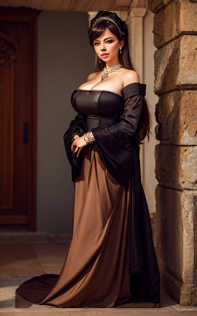 traje mujer, ropa elegante negra, 1800s clothing, ambiente antiguo, ropa de traje mujer, a 20 year old woman, rubia con grandes tetas, tema oscuro, tonos relajantes, colores apagados, alto contraste, (textura natural de la piel, hiperrealismo, luz suave, afilado) ropa sexy, reallistic