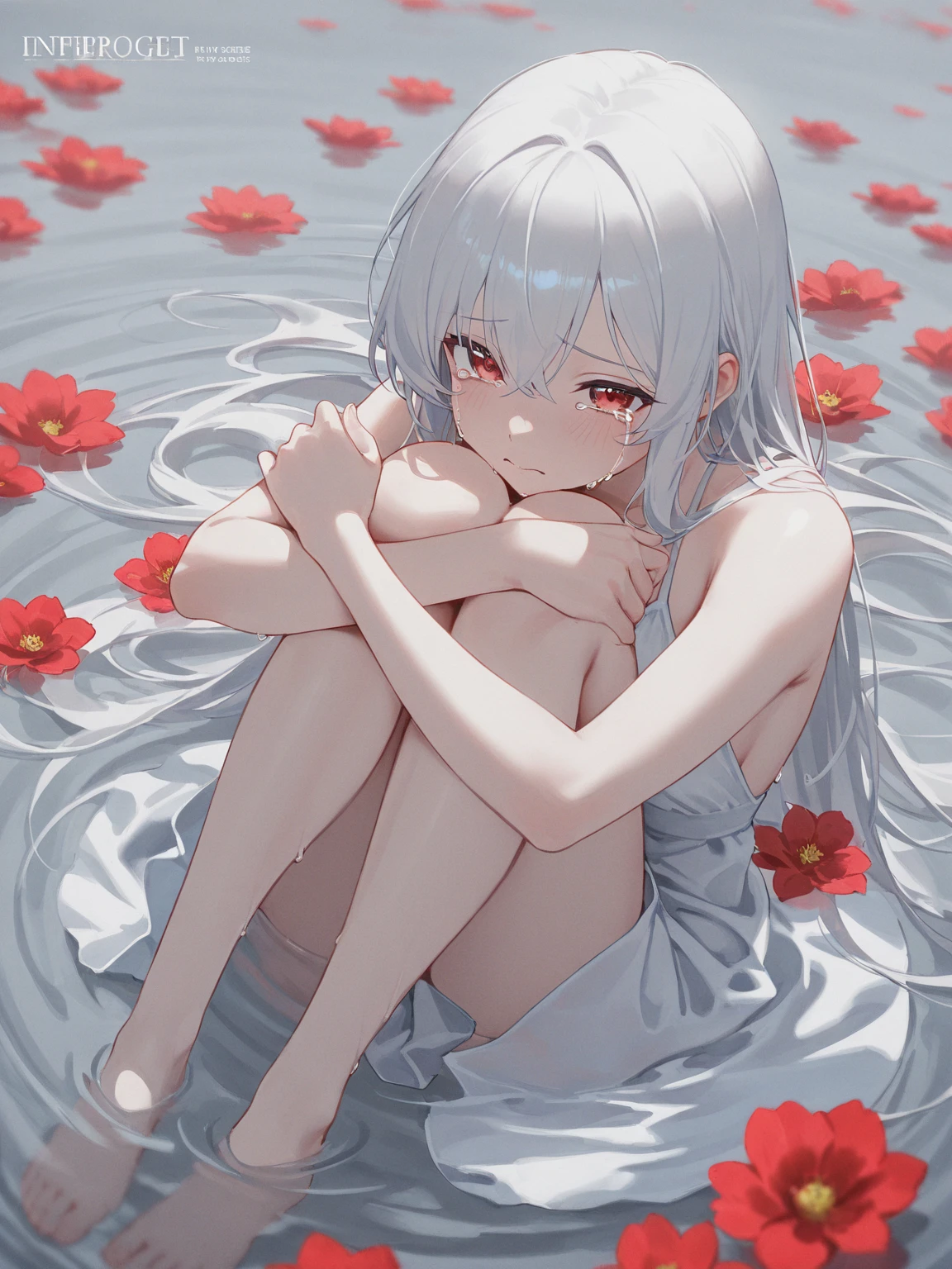 nsfw, (full nude), 1girl, pussy, Hairless Pussy, breast, tummy, small breast, firm breasts, spoken heart, love juice, from below, (embarrassed, blush, in heat:1.2), orgasm, troubled face, lying down, at the beach, (masterpiece, best quality, perfect anatomy, dynamic lighting, character focus:1.2), (close to viewer:1.3), closed eyes, open mouth, white skin, Nakiri Ayame, long hair, AyameFrills, frilled hairband