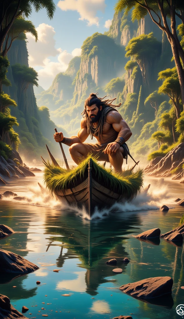 Tarzan playing the flute