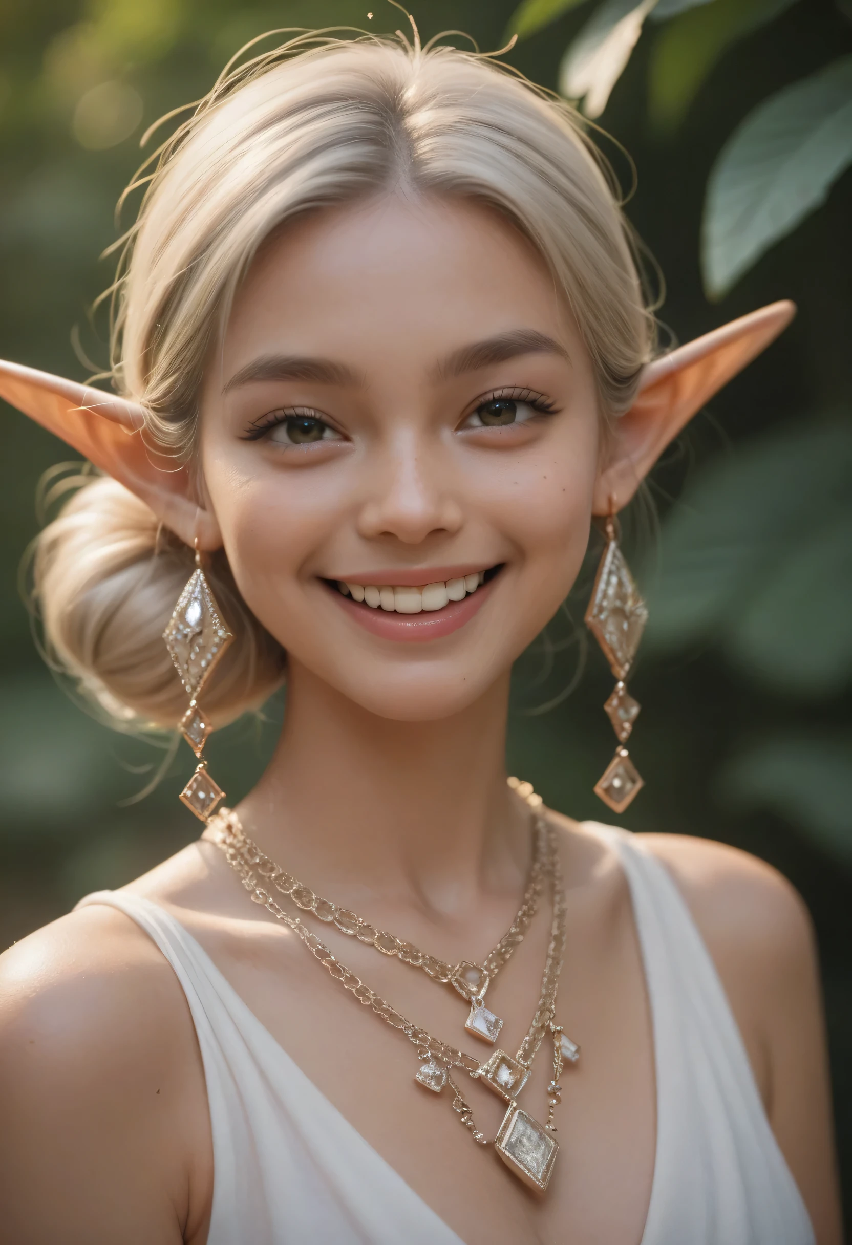 A sacred and enchanting dark elf, Fearless smile