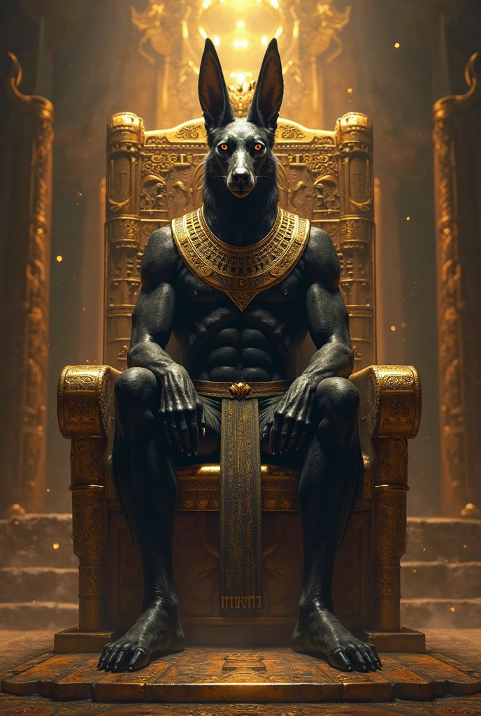 God Anubis Imposing seated