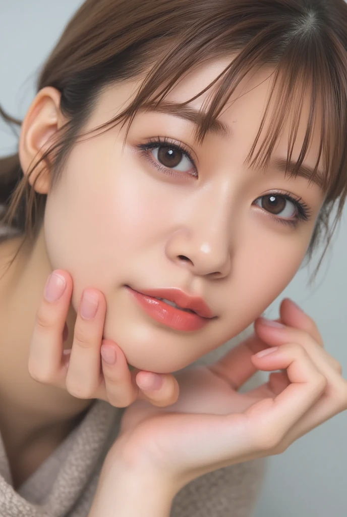 8k, High resolution, Super detailed, (masterpiece:1.4), Highest quality , (((Heterosexual))), indoor , Leaning forward , Observe the audience , 全naked、フルnude、Beautiful and small taste、Beautiful cherry-colored areola、Erect nipples、Narrow waist、Small butt、Shaved, 全naked、 Are standing , Sticking out tongue ,Kneel,Open your mouth, Blowjob ,Paizuri, 胸 Blowjob,Blowjob,Penis in face, One boy, Thick penis with visible veins , Wicked Smile,nude,naked,Browsing Caution,Saliva dripping from below、A lot of semen drips from the mouth、Taking a thick penis in my mouth、The penis is deep in the mouth、Stick out your tongue and lick the penis、Licking a thick penis、Semen spurting out of a thick penis、Semen on the face、Facial、全nakedでBlowjob、全naked、フルnude、A large amount of white fluid coming out of the tip of the penis