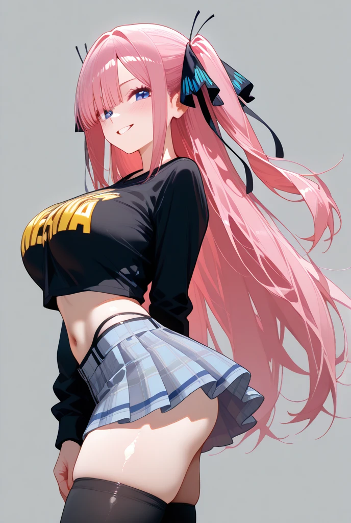 Beauty、mini skirt、panties、backwards