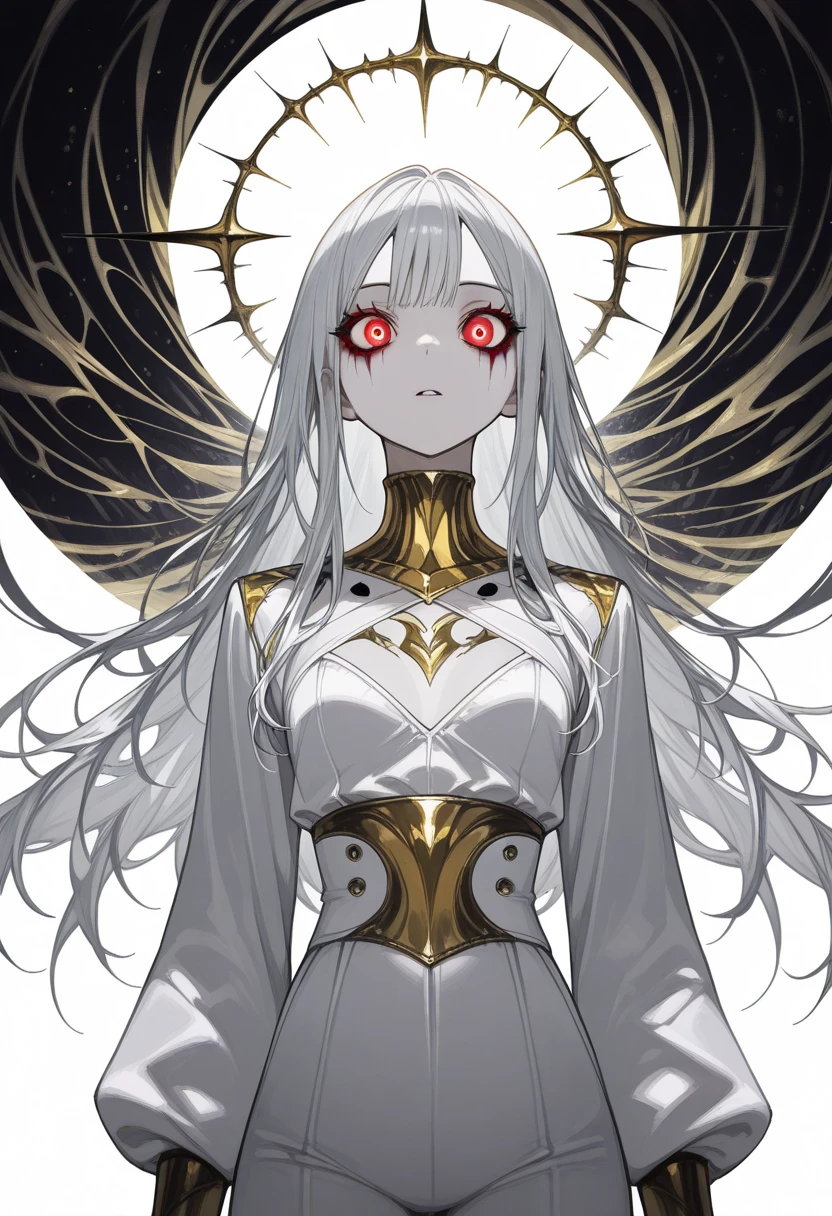 1 person、solo、angelSMT、Long Hair、Blindfold、Blindfold、Lock、first round、Angel's wing、Bondage Costume、Underbust、Black shorts