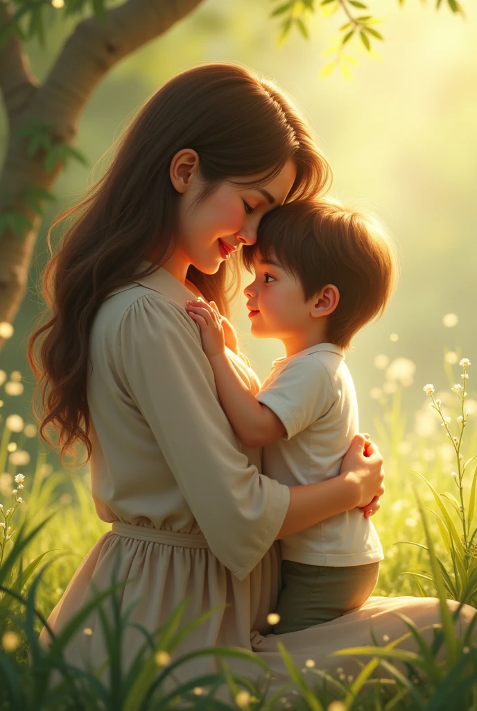 A boy a carried by his girlfriend on her arm