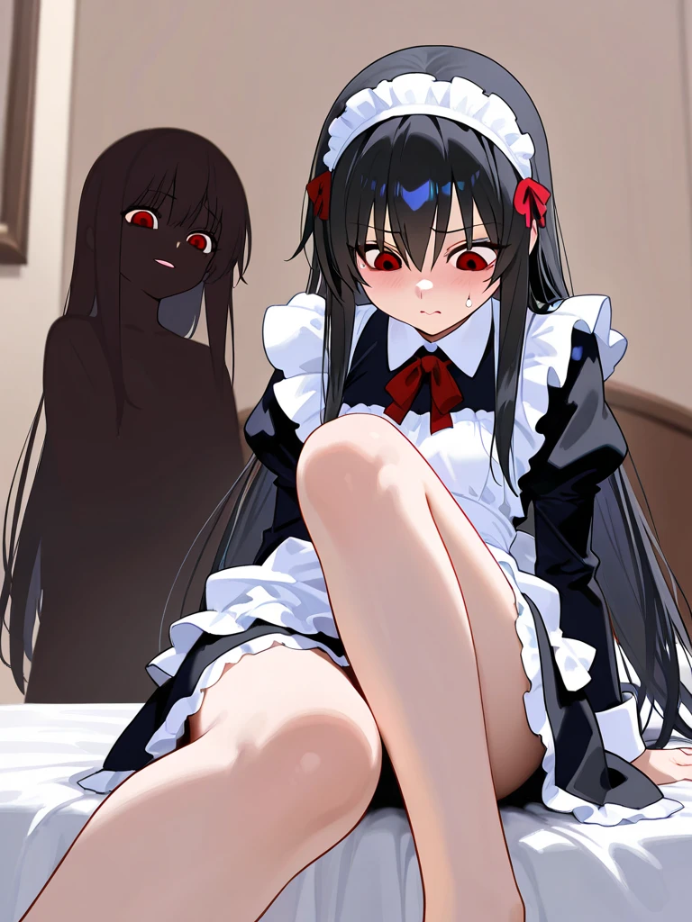 Catch tiny、Looming、tiny people、Giantess anime、female、、Room floor、Kneeling、smile、Big eyes、Strong sexuire、Anile、Hentai、Low - Angんのtiny peopleを押しつぶすfemaleクラッシュ、Blood splatters on the floor