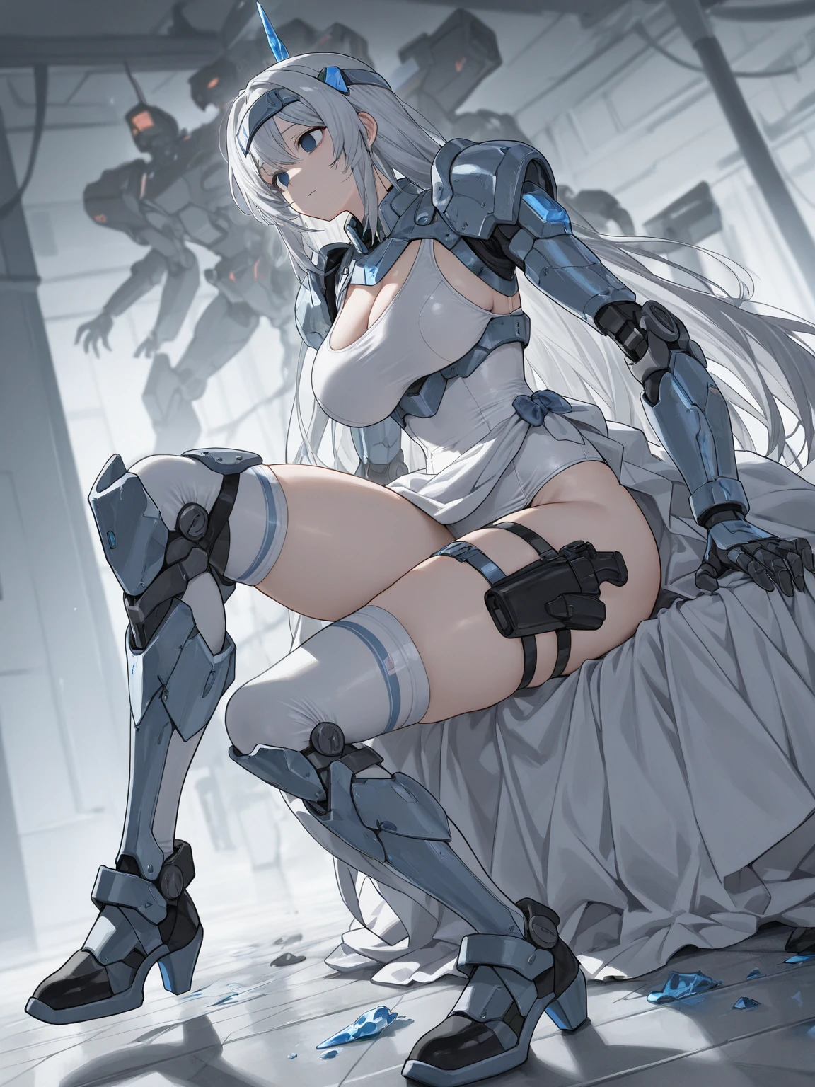 Anime girl with gun and sheep background, 2b, 2 b, Best anime 4k konachan wallpaper, cyborg - girl with silver hair, cyberpunk anime girl mech, seductive anime girls, from girls frontline, Kantai collection style, female cyberpunk anime girl, Badass anime 8 K, cyberpunk anime girl, 2b NIER automata